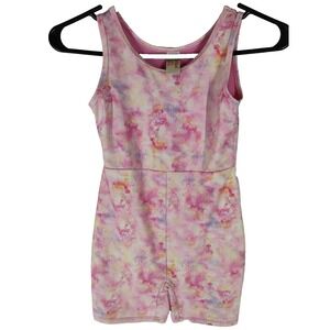 Cat & Jack Girls Medium 7/8 Unitard Pink Patterned Dance Gymnastics